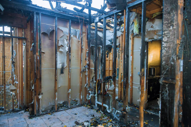 Professional Fire Damage Restoration technician working in Pontoon Beach, IL